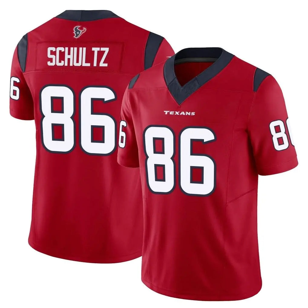 Davalo H.Texans #86 Dalton Schultz Player Red Limited Vapor F.U.S.E. Home Game Stitched Jerseys