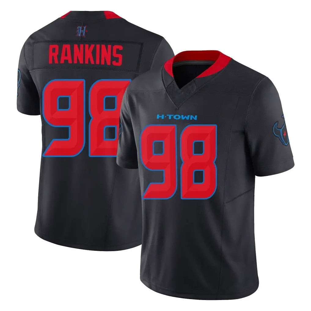 Davalo H.Texans #98 Sheldon Rankins Player Navy Limited 2nd Alternate Vapor F.U.S.E. Home Game Stitched Jerseys