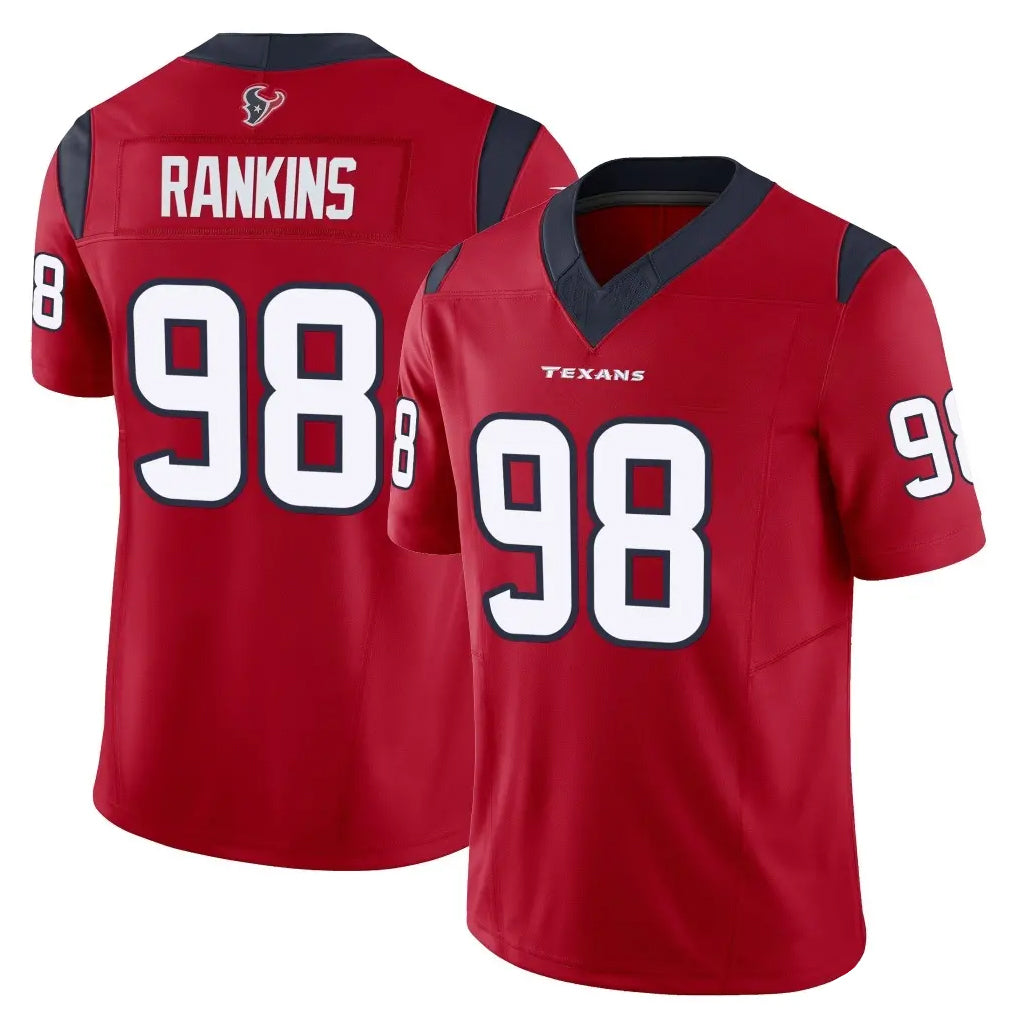 Davalo H.Texans #98 Sheldon Rankins Player Red Limited Vapor F.U.S.E. Home Game Stitched Jerseys