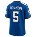 Davalo IN.Colts #5 Anthony Richardson Royal Indiana Nights Alternate Game Jersey American Stitched Jersey