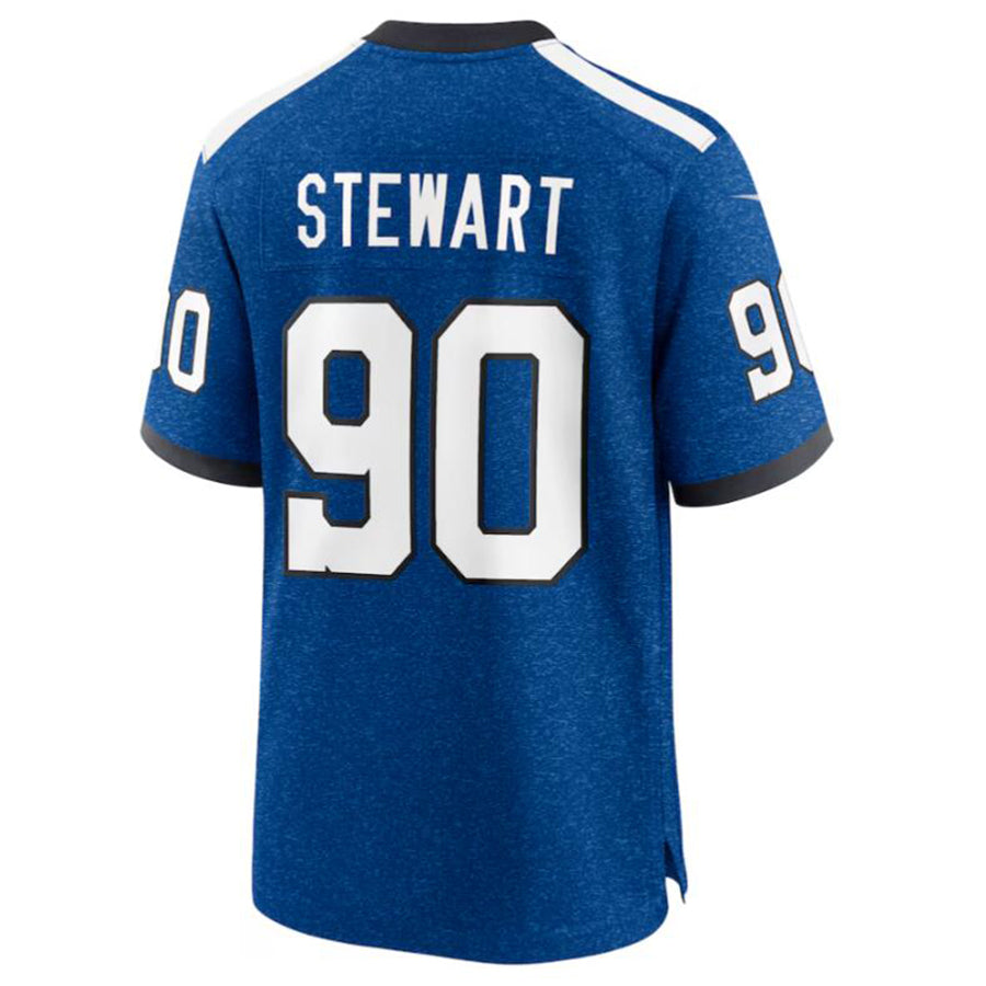 Davalo IN.Colts #90 Grover Stewart Royal Indiana Nights Alternate Game Jersey American Stitched Football Jerseys