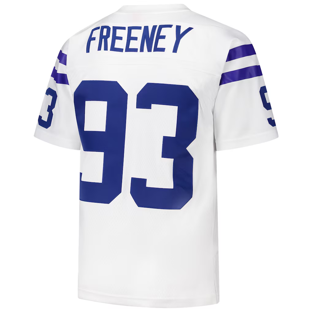 Davalo IN.Colts #93 Dwight Freeney Mitchell & Ness White 2006 Legacy Replica Stitched Puhic Jersey