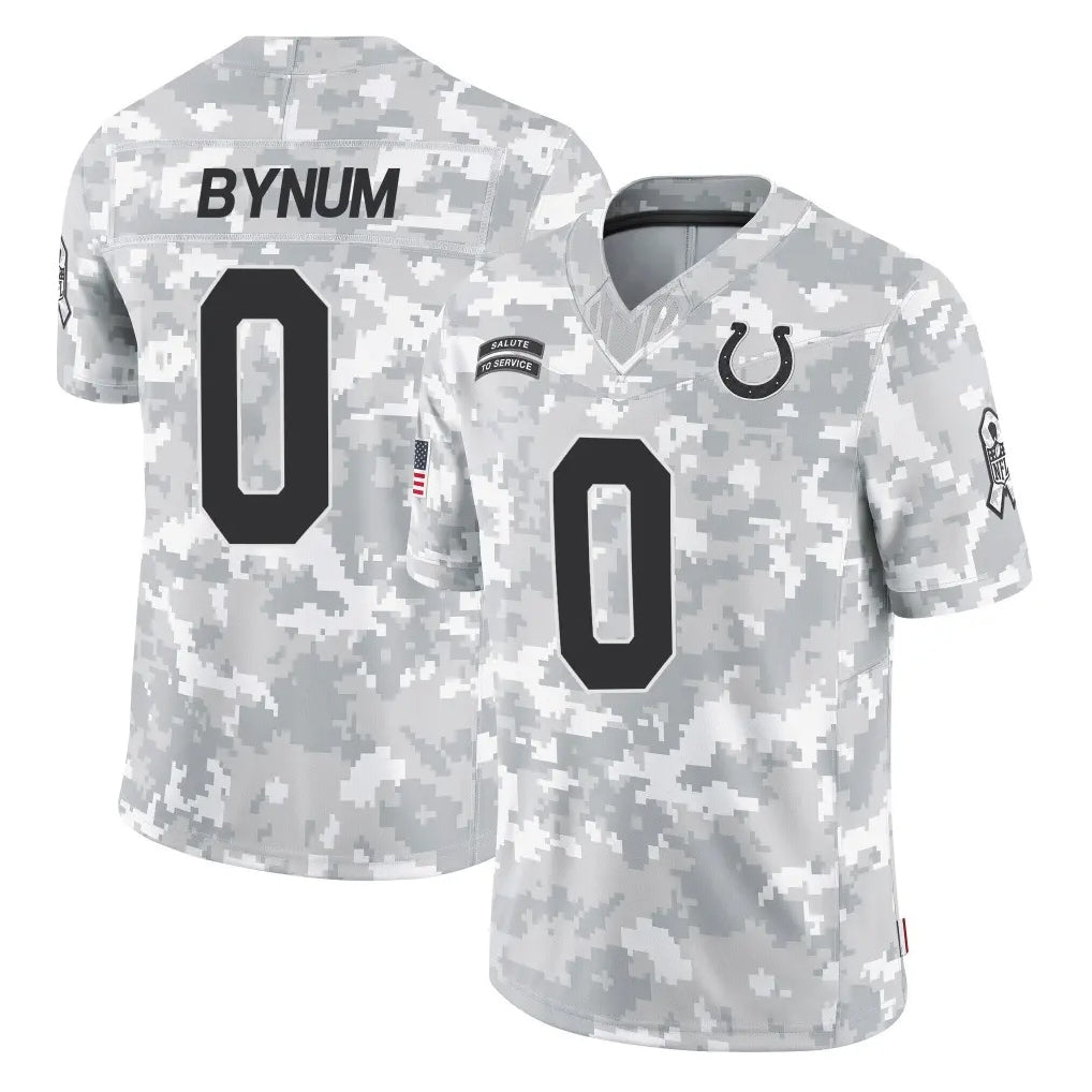Davalo IN.Colts #0 Camryn Bynum Player Arctic Camo Salute To Service Limited Game Stitched Jerseys