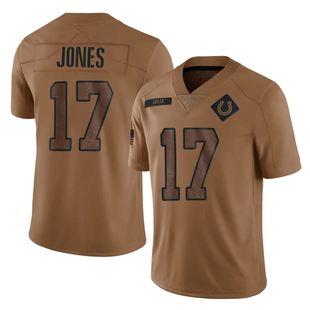 Davalo IN.Colts #17 Daniel Jones Player Brown Salute To Service Limited Stitched Jerseys