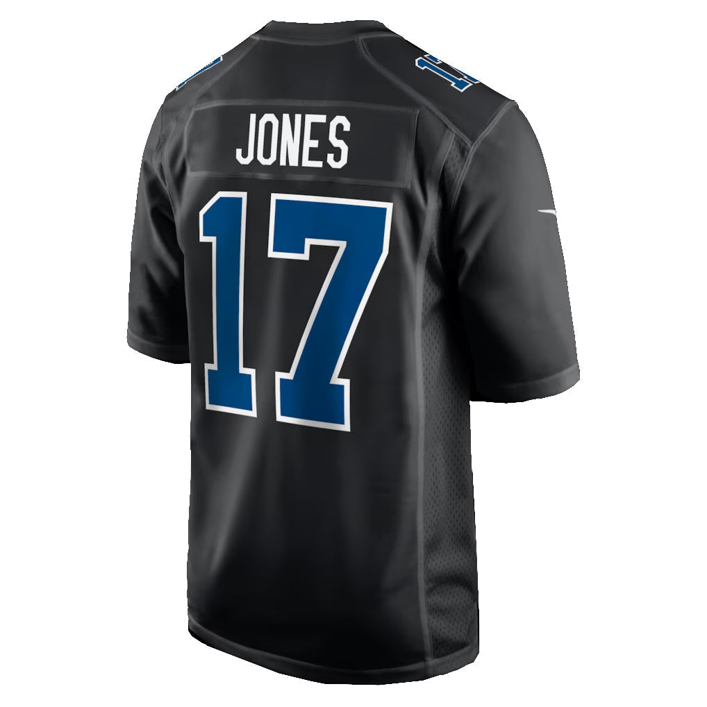 Davalo IN.Colts #17 Daniel Jones Player Carbon Black Fashion Game Stitched Jerseys