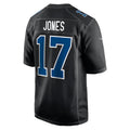 Davalo IN.Colts #17 Daniel Jones Player Carbon Black Fashion Game Stitched Jerseys
