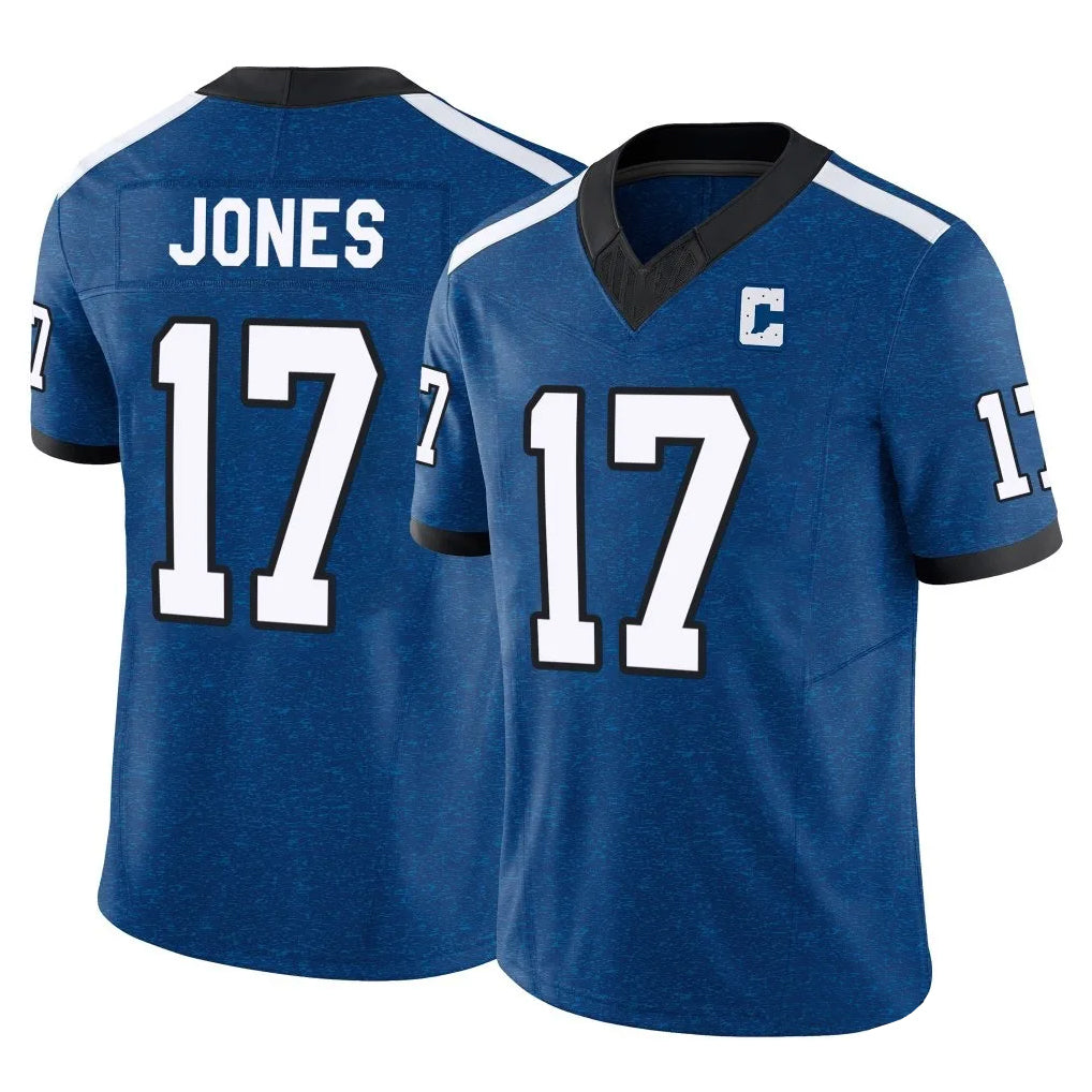 Davalo IN.Colts #17 Daniel Jones Player Royal Vapor F.U.S.E. Limited Stitched Jerseys