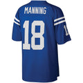 Davalo IN.Colts #18 Peyton Manning Mitchell & Ness Royal Big & Tall Retired Player Replica Stitched Jerseys