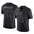 Davalo IN.Colts #27 Justin Walley Player Black Reflective Limited Game Stitched Jerseys