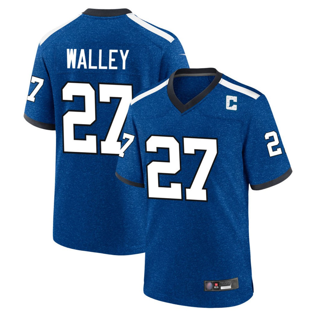 Davalo IN.Colts #27 Justin Walley Player Royal Alternate Indiana Nights Home Game Stitched Jerseys