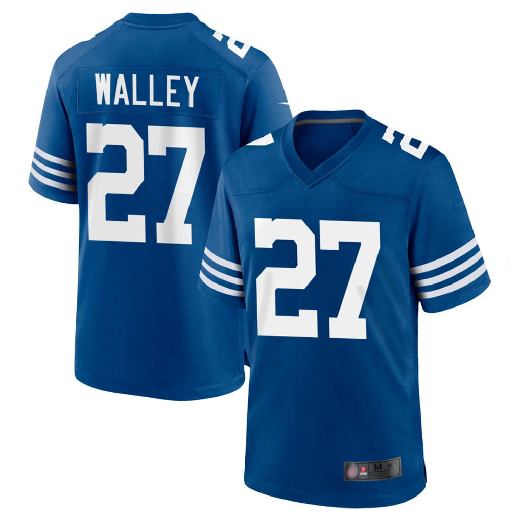 Davalo IN.Colts #27 Justin Walley Player Royal Limited Home Game Stitched Jerseys