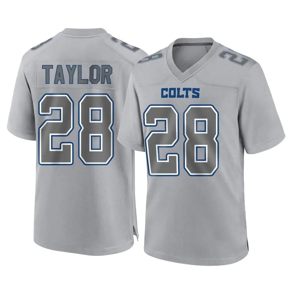 Davalo IN.Colts #28 Jonathan Taylor Player Gray Atmosphere Fashion Home Game Stitched Jerseys