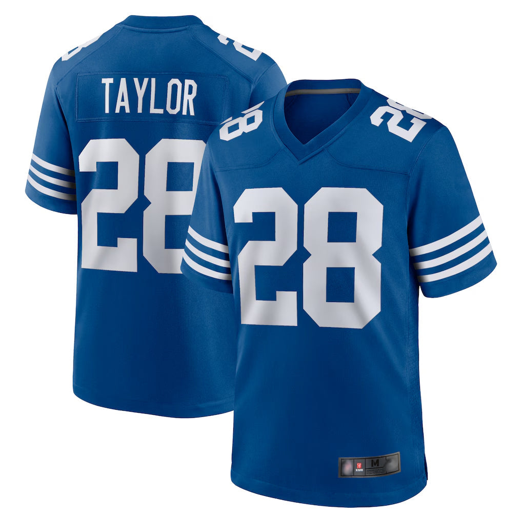 Davalo IN.Colts #28 Jonathan Taylor Player Royal Limited Home Game Stitched Jerseys
