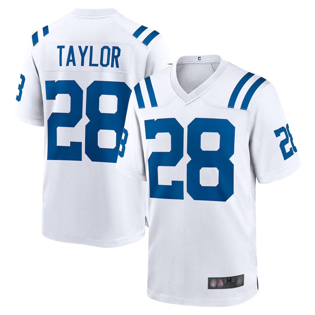 Davalo IN.Colts #28 Jonathan Taylor Player White Home Game Stitched Jerseys