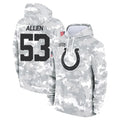 Davalo IN.Colts #53 CJ Allen Player Arctic Camo Salute to Service Hoodies Limited Game Stitched Jerseys
