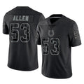 Davalo IN.Colts #53 CJ Allen Player Black Reflective Limited Game Stitched Jerseys