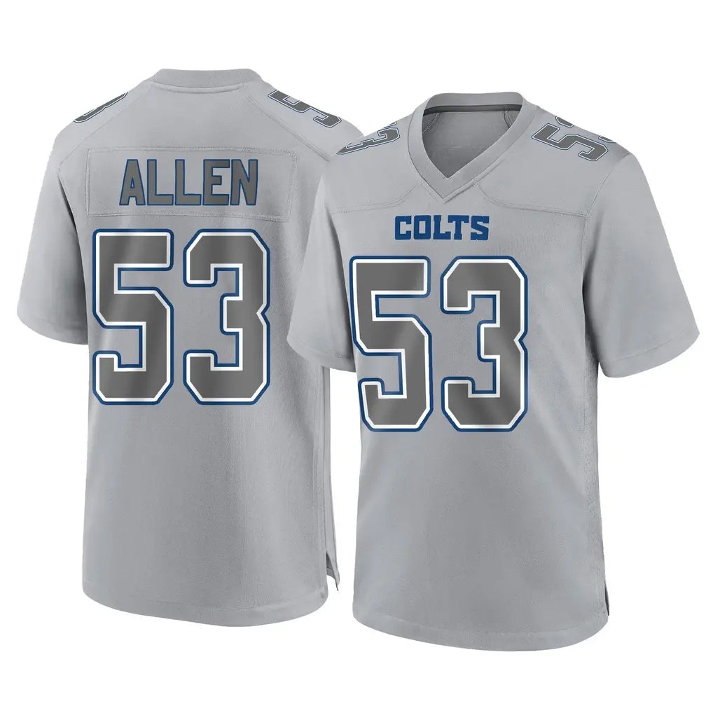 Davalo IN.Colts #53 CJ Allen Player Gray Atmosphere Fashion Home Game Stitched Jerseys