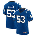 Davalo IN.Colts #53 CJ Allen Player Royal Alternate Indiana Nights Home Game Stitched Jerseys
