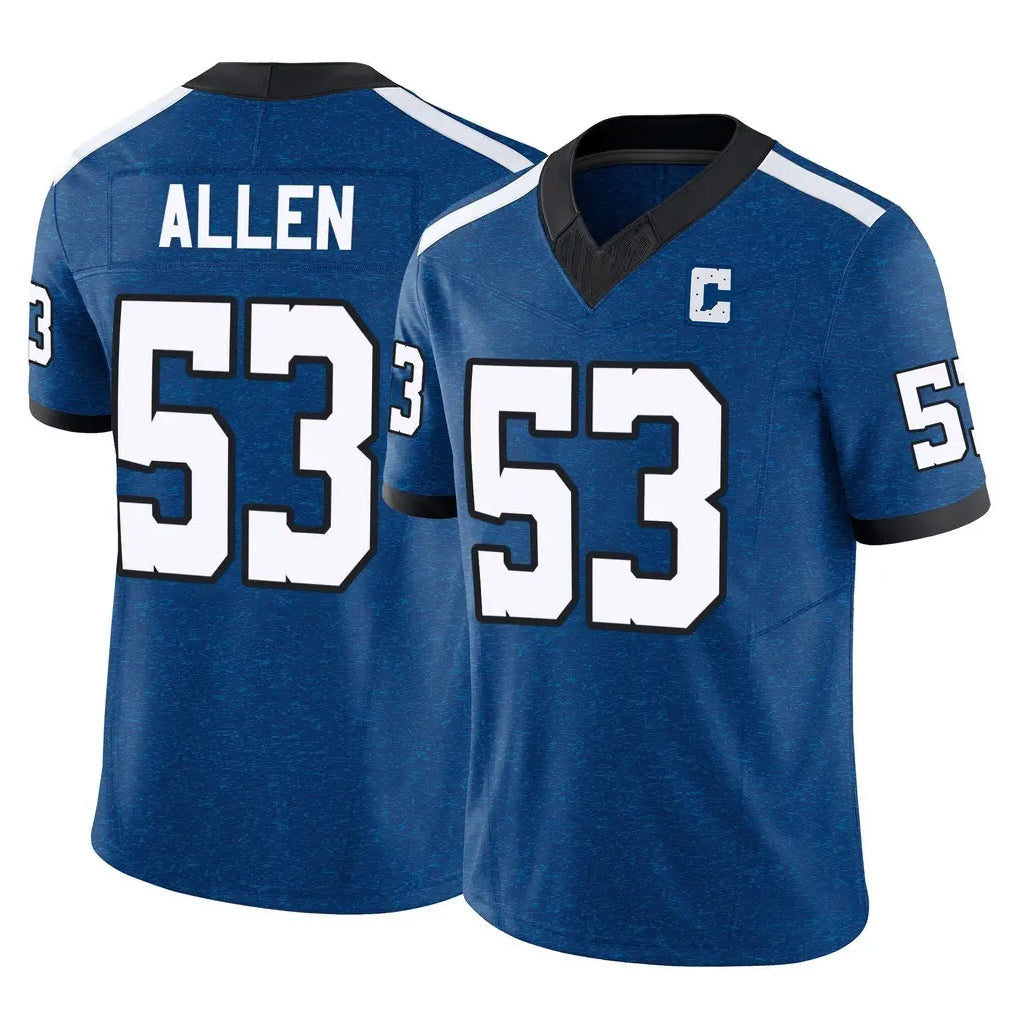 Davalo IN.Colts #53 CJ Allen Player Royal Limited Indiana Nights Alternate Vapor F.U.S.E. Home Game Stitched Jerseys
