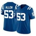 Davalo IN.Colts #53 CJ Allen Player Royal Limited Vapor F.U.S.E. Home Game Stitched Jerseys