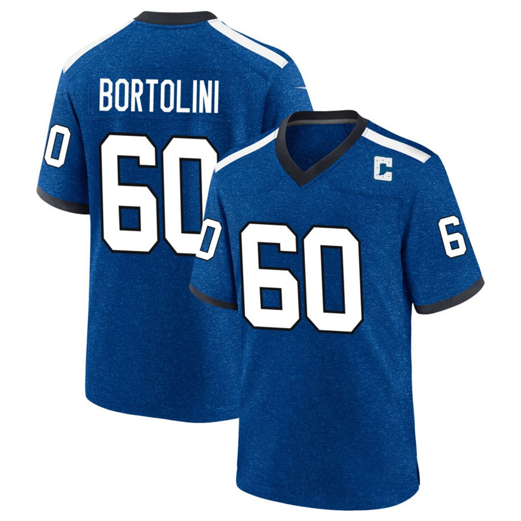 Davalo IN.Colts #60 Tanor Bortolini Player Royal Alternate Indiana Nights Home Game Stitched Jerseys