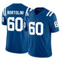 Davalo IN.Colts #60 Tanor Bortolini Player Royal Limited Vapor F.U.S.E. Home Game Stitched Jerseys