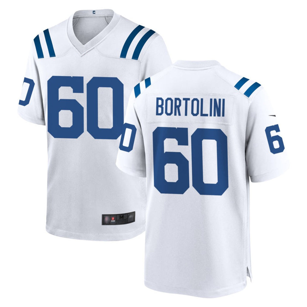 Davalo IN.Colts #60 Tanor Bortolini Player White Home Game Stitched Jerseys