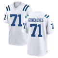 Davalo IN.Colts #71 Matt Goncalves Player White Home Game Stitched Jerseys