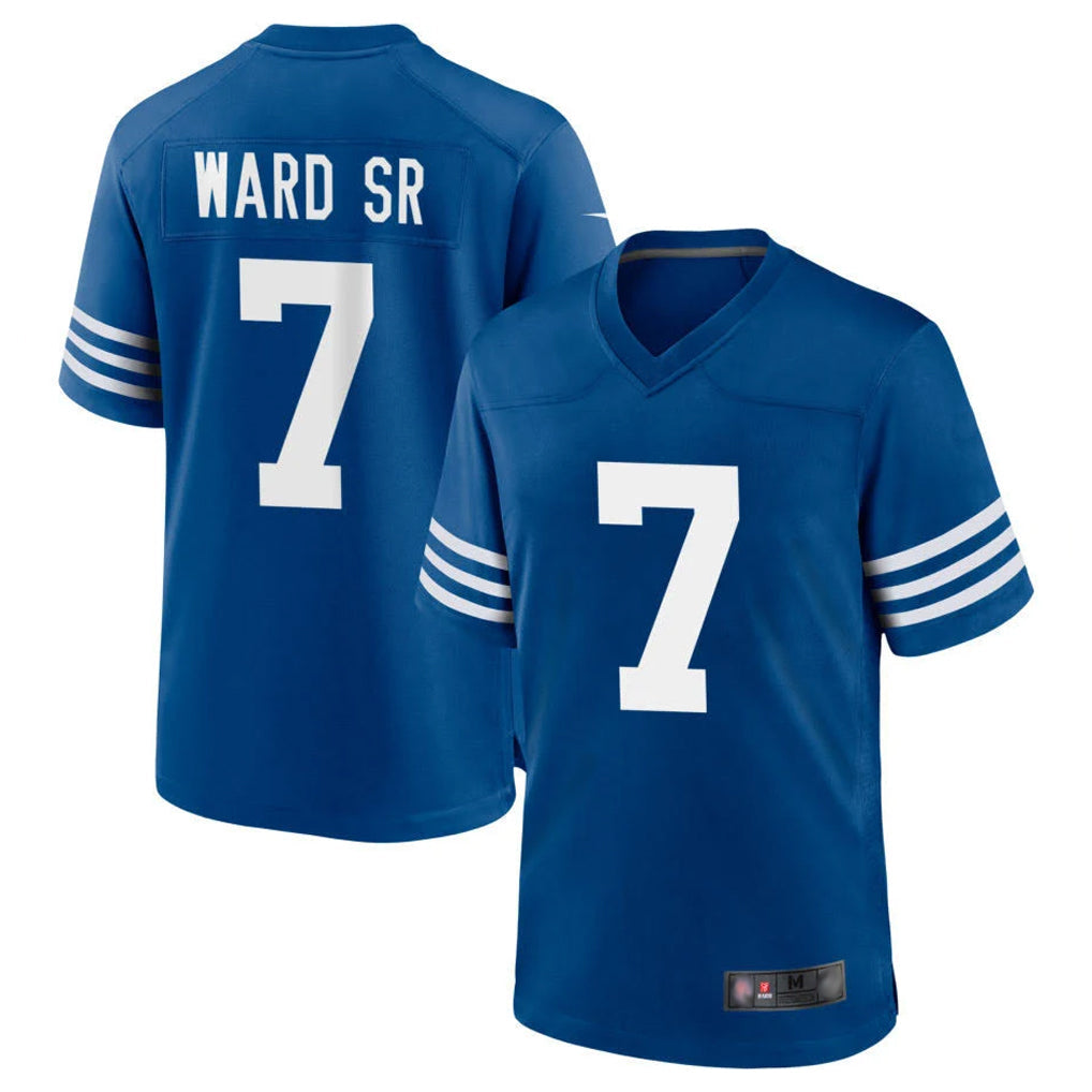 Davalo IN.Colts #7 Charvarius Ward Sr. Player Royal Limited Home Game Stitched Jerseys