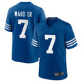 Davalo IN.Colts #7 Charvarius Ward Sr. Player Royal Limited Home Game Stitched Jerseys