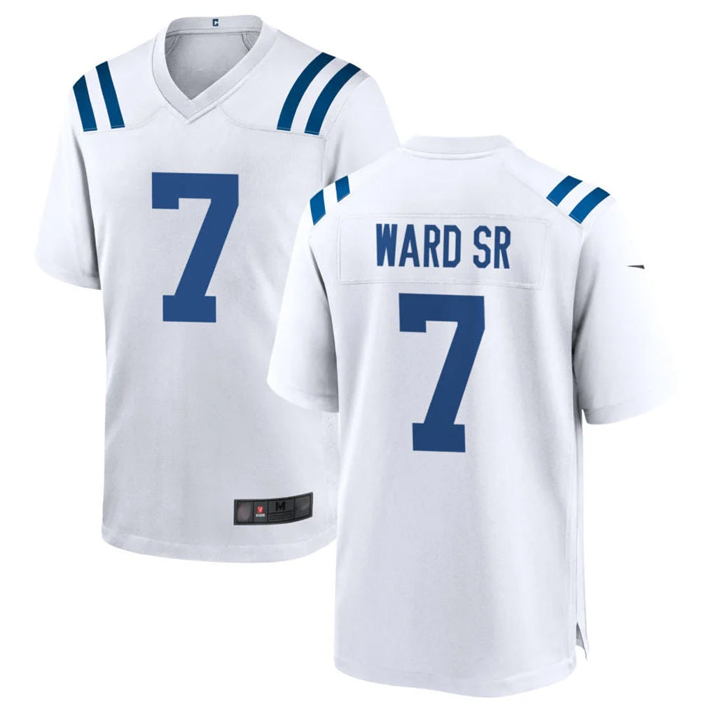 Davalo IN.Colts #7 Charvarius Ward Sr. Player White Home Game Stitched Jerseys