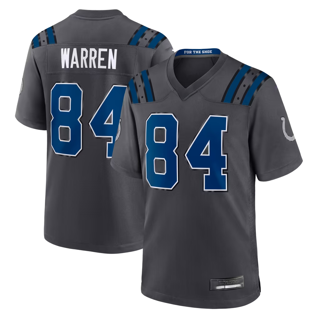 Davalo IN.Colts #84 Tyler Warren Anthracite 2026 Rivalries Collection Game Stitched Jerseys