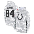 Davalo IN.Colts #84 Tyler Warren Player Arctic Camo Salute to Service Hoodies Limited Game Stitched Jerseys
