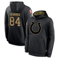 Davalo IN.Colts #84 Tyler Warren Player Black Salute to Service Hoodies Limited Game Stitched Jerseys