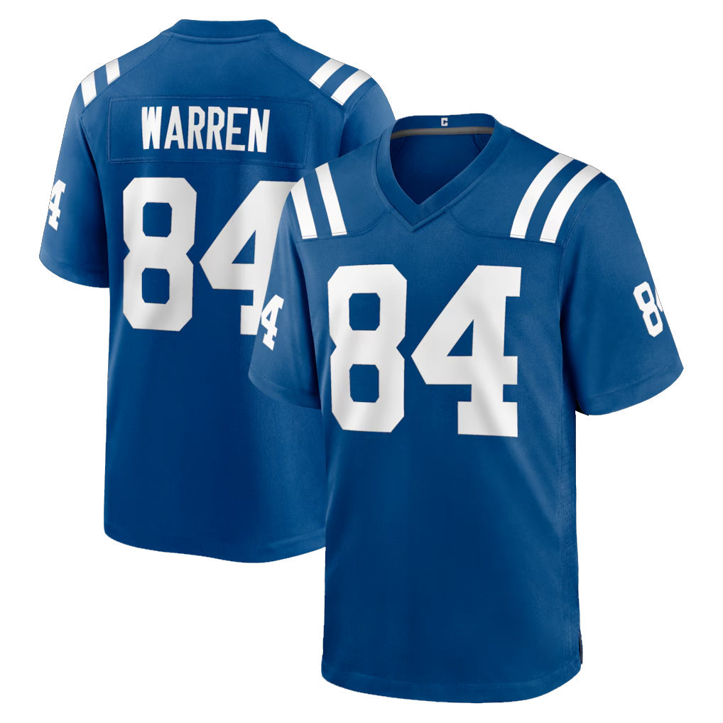 Davalo IN.Colts #84 Tyler Warren Player Royal Home Game Stitched Jerseys