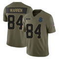Davalo IN.Colts #84 Tyler Warren Player Salute To Service Limited Olive Stitched Jerseys