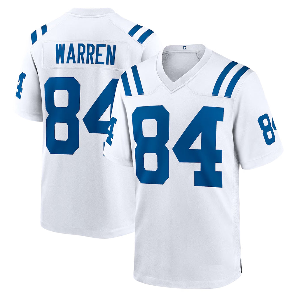 Davalo IN.Colts #84 Tyler Warren Player White Home Game Stitched Jerseys