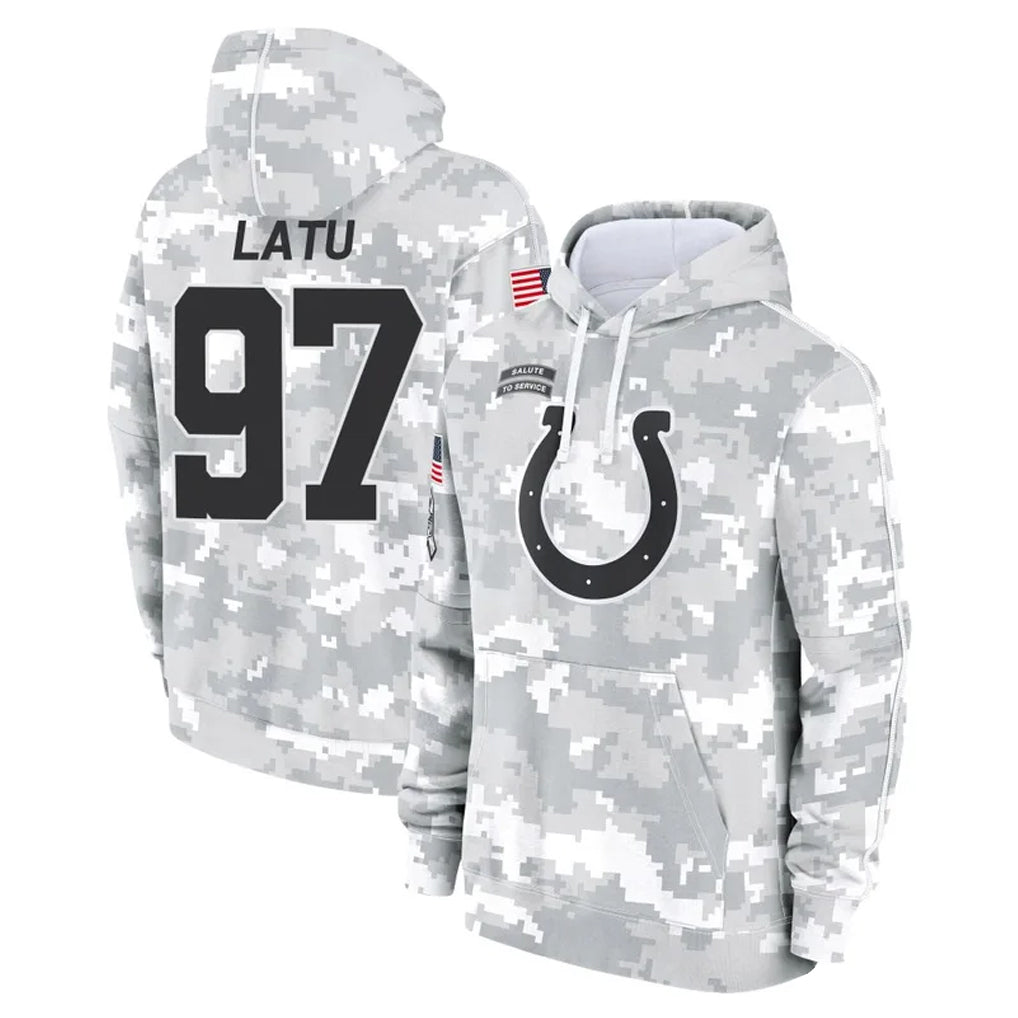 Davalo IN.Colts #97 Laiatu Latu Player Arctic Camo Salute to Service Hoodies Limited Game Stitched Jerseys