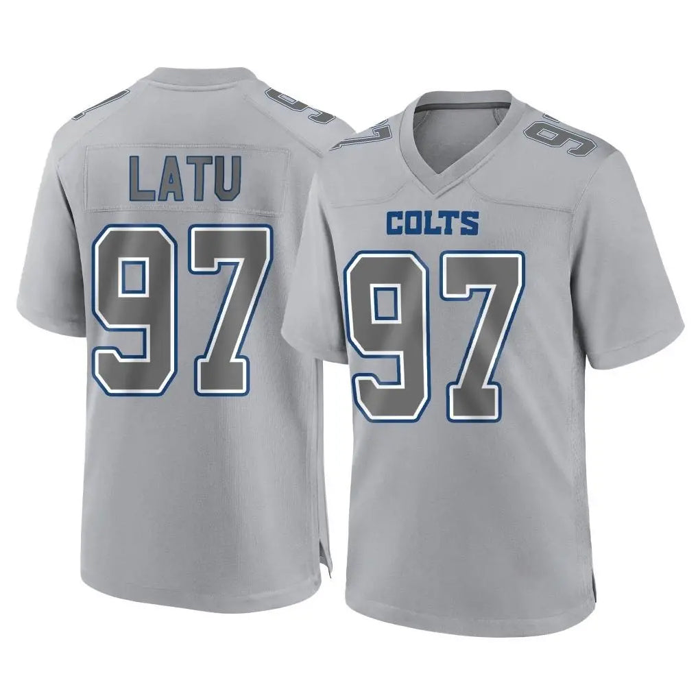 Davalo IN.Colts #97 Laiatu Latu Player Gray Atmosphere Fashion Home Game Stitched Jerseys