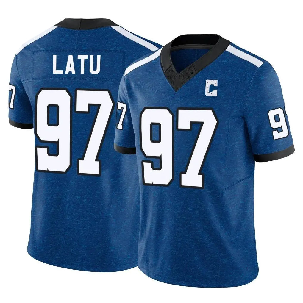 Davalo IN.Colts #97 Laiatu Latu Player Royal Limited Indiana Nights Alternate Vapor F.U.S.E. Home Game Stitched Jerseys