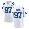 Davalo IN.Colts #97 Laiatu Latu Player White Home Game Stitched Jerseys