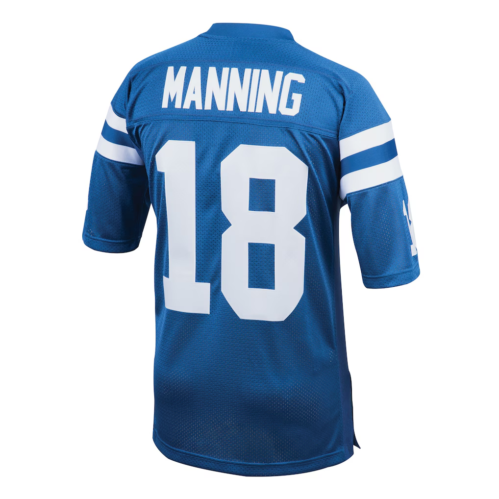 Davalo In.Colts 1998 #18 Peyton Manning Mitchell & Ness Royal Authentic Throwback Retired Player Jersey