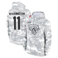 Davalo J.Jaguars #11 Parker Washington Player Arctic Camo Salute to Service Hoodies Limited Game Stitched Jerseys