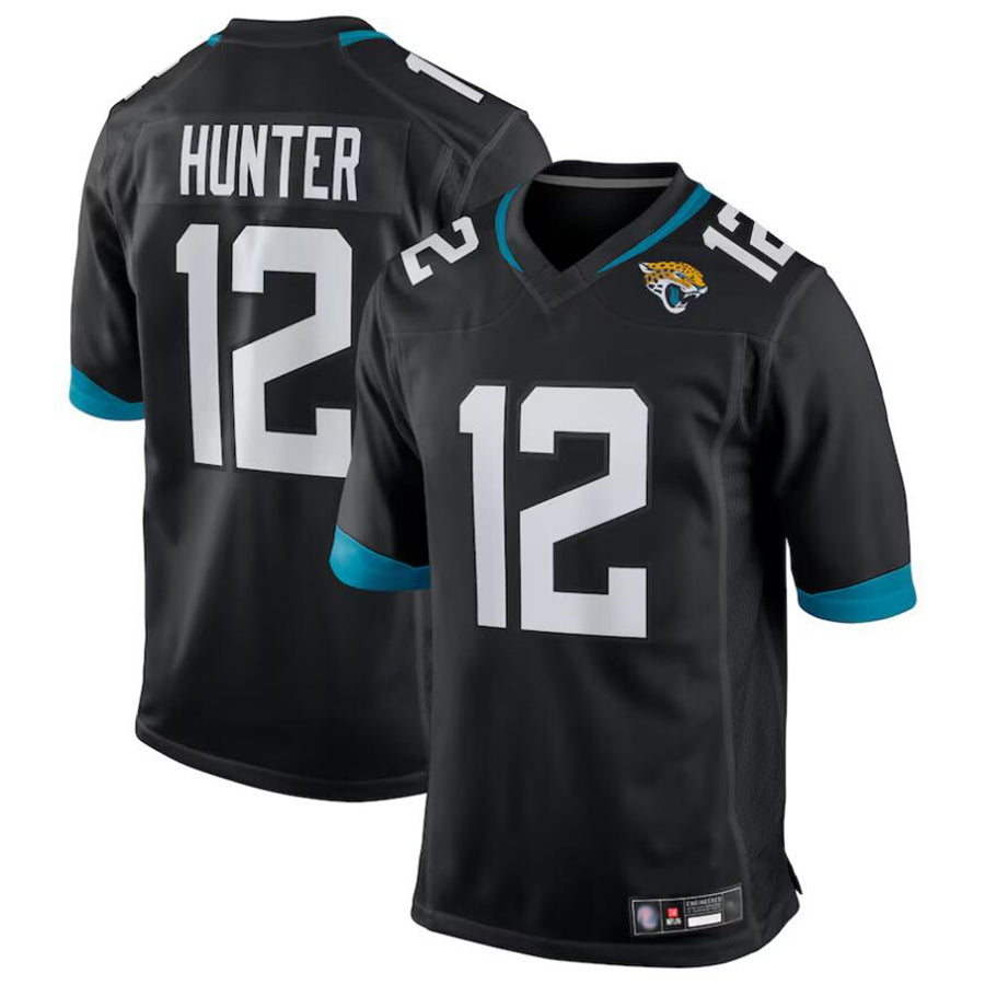 Davalo J.Jaguars #12 Travis Hunter Player Black Replica Game Stitched Jerseys
