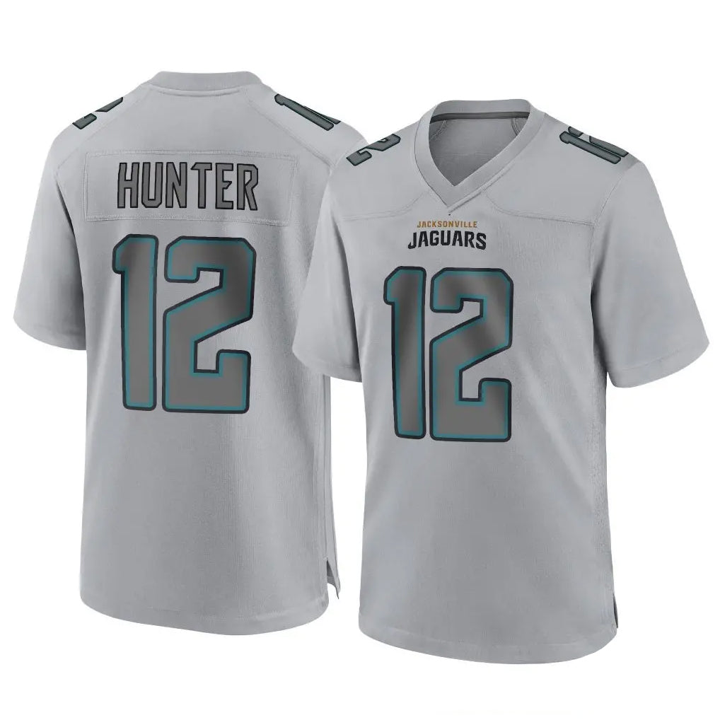 Davalo J.Jaguars #12 Travis Hunter Player Gray Atmosphere Fashion Home Game Stitched Jerseys