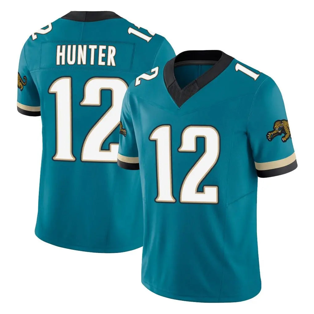 Davalo J.Jaguars #12 Travis Hunter Player Teal Prowler Throwback Vapor F.U.S.E. Limited Home Game Stitched Jerseys