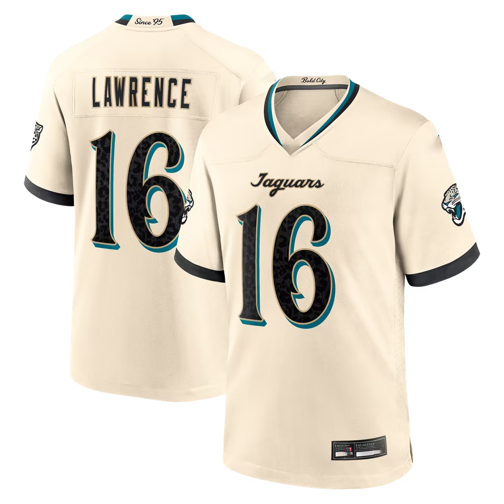 Davalo J.Jaguars #16 Trevor Lawrence Natural 2026 Rivalries Collection Limited Stitched Jerseys