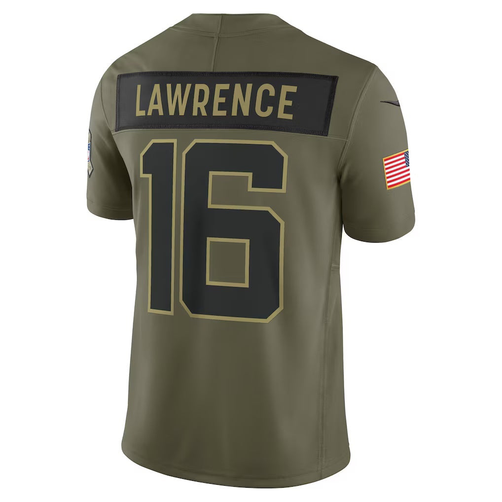 Davalo J.Jaguars #16 Trevor Lawrence Olive 2025 Salute to Service Limited Stitched Jerseys