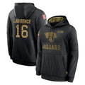 Davalo J.Jaguars #16 Trevor Lawrence Player Black Salute to Service Hoodies Limited Game Stitched Jerseys