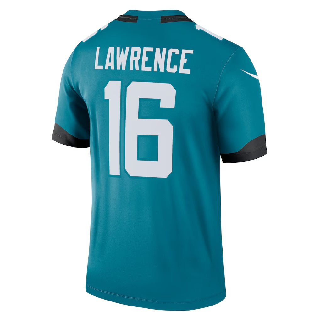 Davalo J.Jaguars #16 Trevor Lawrence Teal Legend Player Performance Top Stitched Jerseys